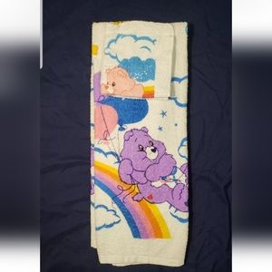 Vintage Care Bears Towel And Wash Cloth Set. Share Bear And Cheer Bear NOS